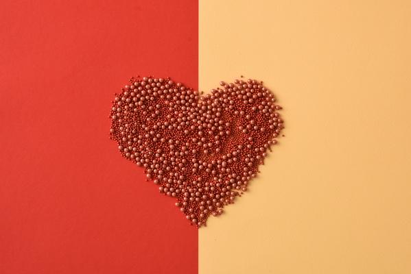 Heart Made of Red Sprinkles